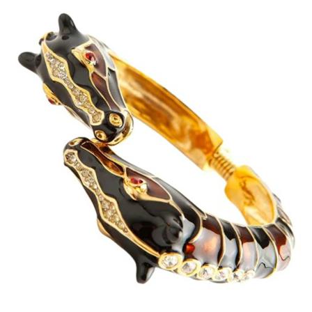 Kenneth Jay Lane Pre-owned, Pre-owned Vinyl bracelets Bruin, unisex, Maat:ONE Size
