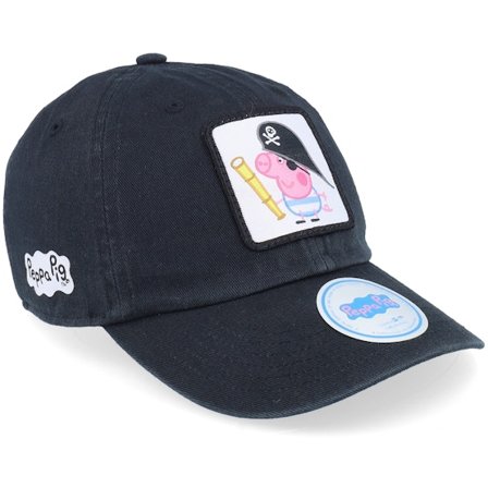 Kinder Peppa Pig - Schwarz unconstructed Cap - Kinder Pirate George Black Dat Cap / Unstructured @ Hatstore