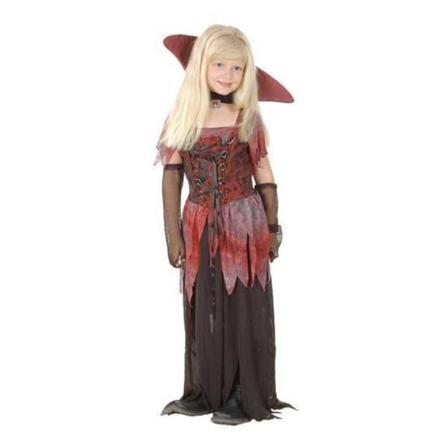 Gotisk Vampyr Barn Maskeraddräkt Black Medium 120-130 Cm 6-8år