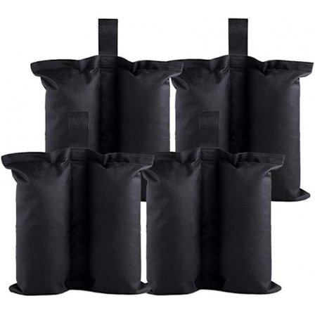 (Svart) 4-pack Gazebo Vikt Väskor Industriell Kvalitet Tung Duty Dou