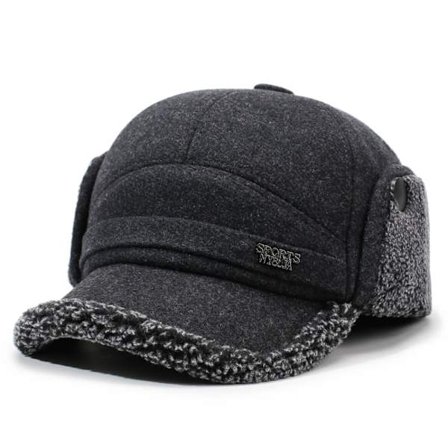 Varm vinterhat til mænd med ørebeskyttelse - tyk og kuldebestandig til udendørs aktiviteter