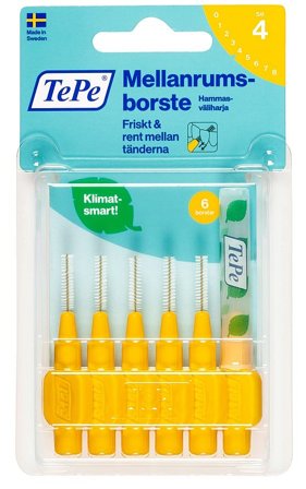 TePe Mellemrumsbørster 0,7 mm 6 stk, Medicin & Pleje, Mund & Tandpleje, Tandstikker