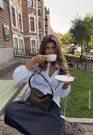 BUBBLEROOM-Cotton Smock Shirt-L