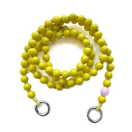 Fargerik telefonlenke i tre med moteriktig crossbody-design og fargerike perler for ekstra stil (h})