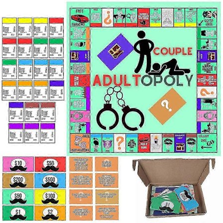 Nyt Adultopoly Brætspil, Par Adultopoly Brætspil, Par Spil til Dates (FMY)