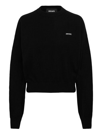 ROTATE Birger Christensen Basic Crewneck Sweater - Black - S