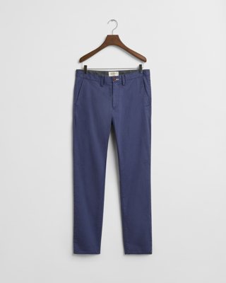 GANT - Slim fit twillchinos til herre dusty navy