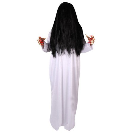 Kvindelig Spøgelseskostume Halloween Hængende Spøgelse Cosplay Kostume Sadako Kostume Prank Prop Spøgelseshus Dekoration