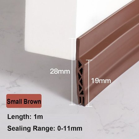 100 cm Dørbunds-tætningsliste Trækudskiller BRUN (28MM