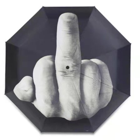 Unik stil Langfinger paraply rolig sammenfoldelig paraply kreativ Langfinger gave-XF9-