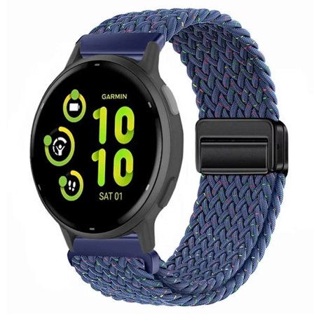 20mm 22mm Nylonarmband för Garmin Vivoactive 5/Active 5 Justerbart magnetiskt armband för Garmin Forerunner 55 165 Vivomove Trend