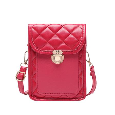 Telefonväska För Kvinnor Retro Diamond Axelväska Enkel Solid Liten C