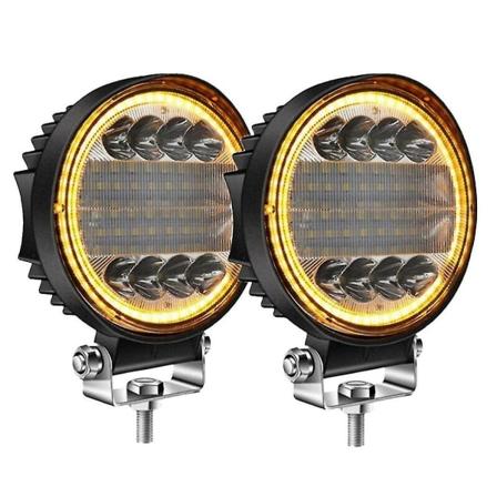 2x 4 tuuman 200 watin led-työvaloyhdistelmä maastossa, keltainen sumuvalo
