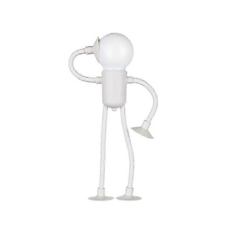 Formbar Morsom Sportsmann Nattlys Knapp Batteri Bordlampe Allsidig Mini Lampe Kreativt Ornament Vakuum Adsorpsjon 25-26s[D]