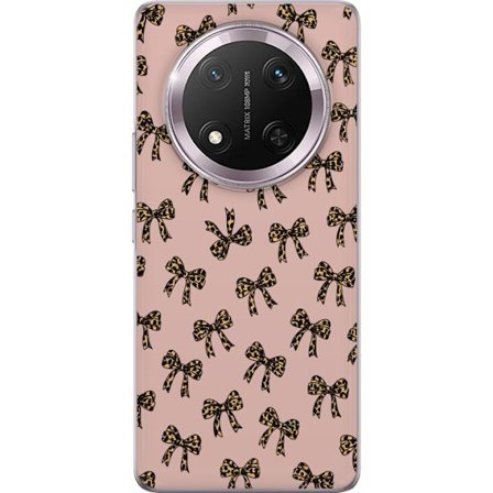 Yhteensopiva Puhelinkuori Honor Honor Magic7 Lite Leopardin kaarrosolki kuviollinen vaaleanpunainen tausta leopardikuvioidut soljet söpö muotia tytt