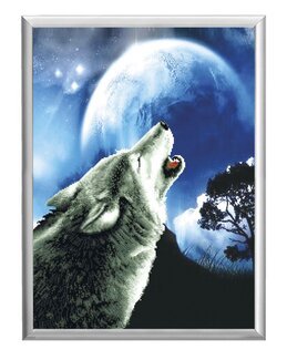 Stickpackung Bild Wolf