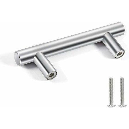 10x Kahvat - Hopeanvärinen ja 96 mm:n välinen ruostumattomasta teräksestä valmistettu ovenkahva