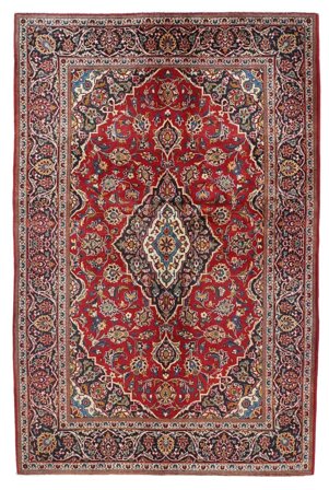 Medalhão Pequeno Kashan Fine Tapete 144X218 Lã