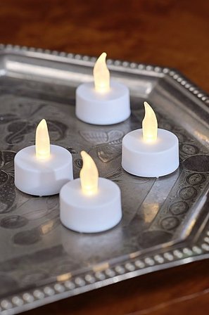 Jotex - Led Świeczka 4-sztuk Biały - PAULO - Kup Świeczki na baterie firmy Jotex