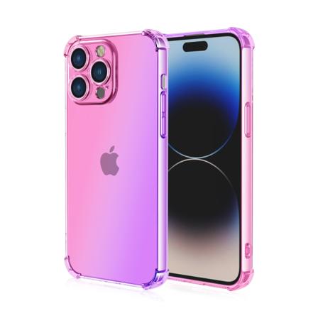 IPhone 15 pro - Smart beskyttelsesdeksel i silikon Rosa/Lila