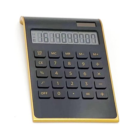 Lommeregner, 10 cifre solcelledrevet basismodel, vippet LCD-display