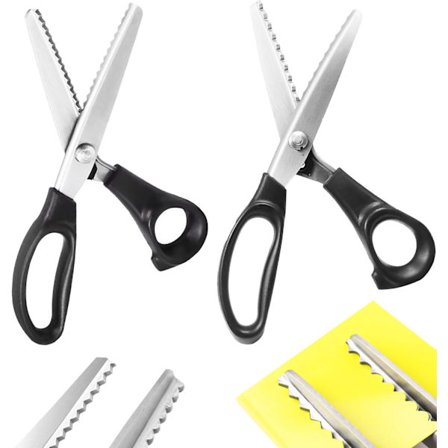 2 st saxar, taggsax, mönstersax, komfortgrepp (taggade kanter), professionell sysax Zig Zag-sax (5 mm)