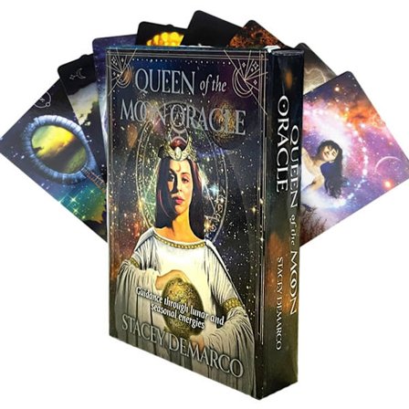 44PCS Oracle-kortti Kuun kuningatar Oraakkeli Tarot Divinatory Tarot-ennustuspeli Englanninkielinen versio Ta