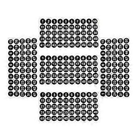 5 Arkkia Numerotarroja Numerotarrat Vaatteiden Numerotarrat