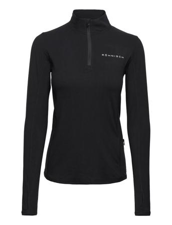 Light Thermo Half Zip Langærmet T-shirt Sort Röhnisch