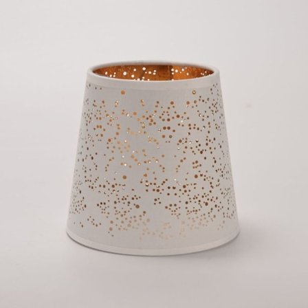 Stoflampeskærm Clip Pære-Lampeskærm HVID