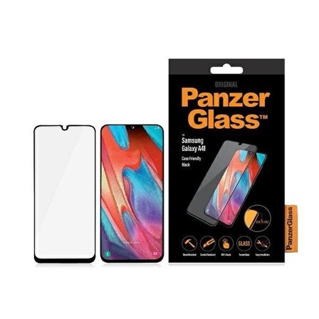 PanzerGlass E2E Vanlig herdet glass for Samsung Galaxy A41 - med svart ramme