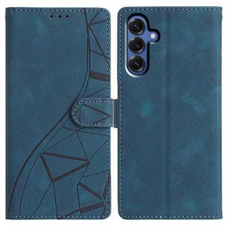 Kompatibel med Samsung Galaxy A34 5G Pung Etui Stativ Præget Trekantmønster Læder Telefon Flip Etui Multicolor