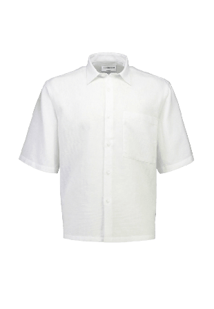 Lindbergh Solid dobby cotton Shirt S/S Skjortor Herr Vit S