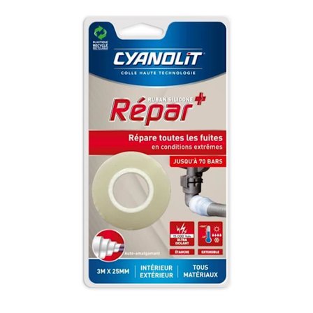Tape - CYANOLIT - Silikontape - Selvklæbende - Vandtæt - Modstandsdygtig over for ekstreme temperaturer