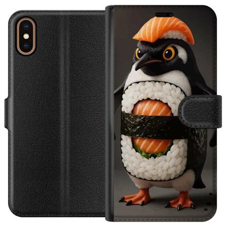 Kompatibelt Plånboksfodral till Apple Apple iPhone XS Sushi pingvin