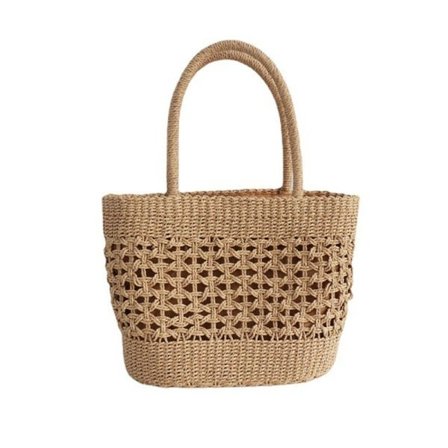 Braided Basket Bag Straw Bag Beach Bag Straw Basket
