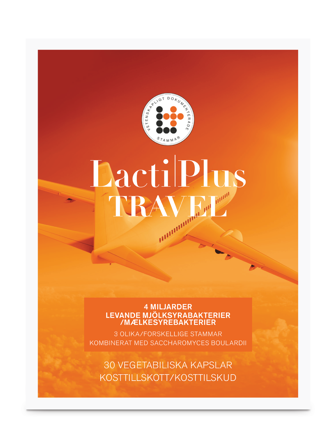 LactiPlus Travel – melkesyrebakterier for reise, 30 stk.
