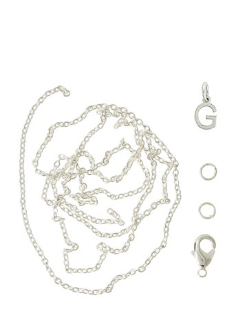 Me & My Box Letter G Sp With O-Ring, Chain And Clasp - Silver - ONE SIZE