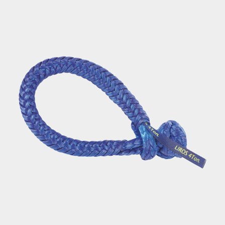 Manille souple Liros, bleu, Dyneema SK78, Ø14 mm (fabriquée en bout Ø7 mm), 135 mm, 4000 kg