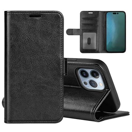 Wallet kotelo iPhone 15 Pro Maxille - musta