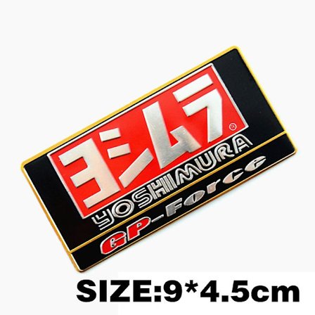 Alumiiniset moottoripyörän pakoputkitarroja Yoshimura Honda Yamaha Suzuki Kawasaki pakoputken äänenvaimentimen tarroihin - Tarrat ja tarrat