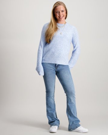 Grunt Texas Low Flare Vintage Blue Bleu Jeans Fille - Kids Brand Store