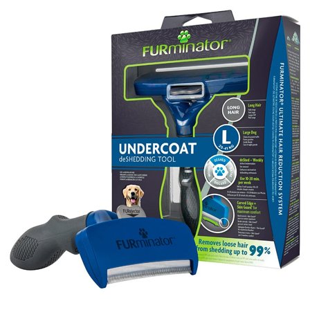 FURminator Deshedding Børste Til Store Hunde Lang Pels, Tøj & Bolig, Tilbehør Til Kæledyr, Hundebørster