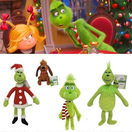 Grinch Grinch/Hund Plyslegetøj Jule Plyslegetøj Børnegave - WELLNGS