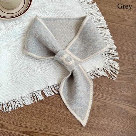 Lite Skjerf Strikket Sjal Skjerf GRÅT