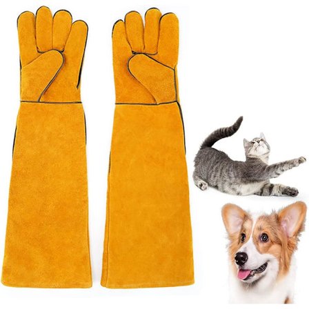 60cm Bid-Resistente Handsker til Dyrehåndtering - Bidsikre