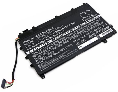 Batteri til bærbar PC for DELL Latitude 7350, Latitude 13 7000 og andre.