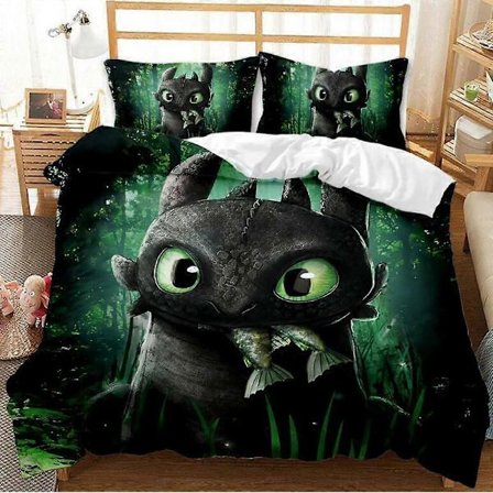 v1458 Sengetøy How to Train Your Dragon Nightmare Dynetrekksett Sengetøy IU14