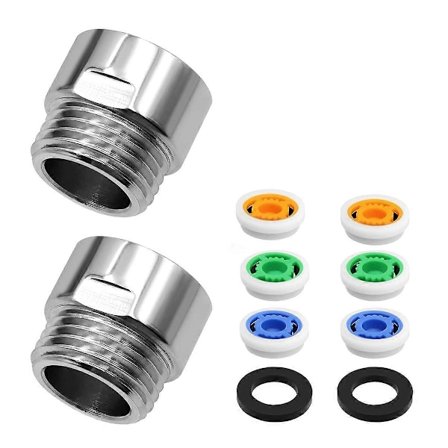 Flow Restrictor Dusj Vannsparer for Dusj, 2 Stykker Vannstrømbegrenser Sett D, Opptil 70% Vannbesparelse