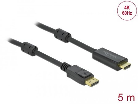 Delock adapterkabel - DisplayPort / HDMI - 5 m